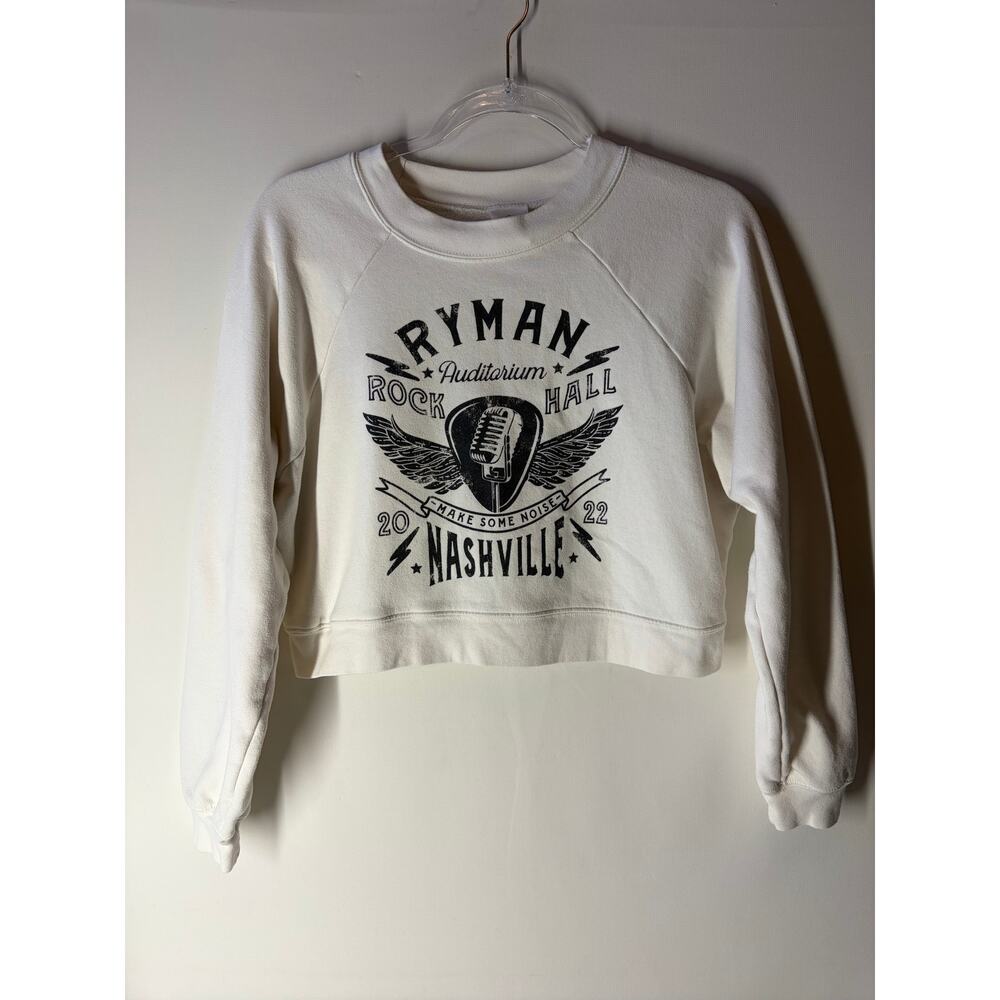 Rock Hall at The Ryman Make Some Noise Women's Crew Crop Sweatshirt Size Small